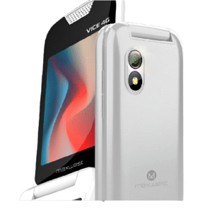 CELULAR MAXWEST VICE 4G CON TAPITA PLATEADO